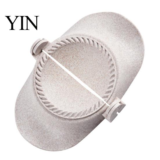 Safe Food Grade Plastic Stainless Steel Empanada Maker Press, 2-in-1 Dumpling Mold with Dough Cutter Easy Kitchen Utensil for Ravioli Pierogi
