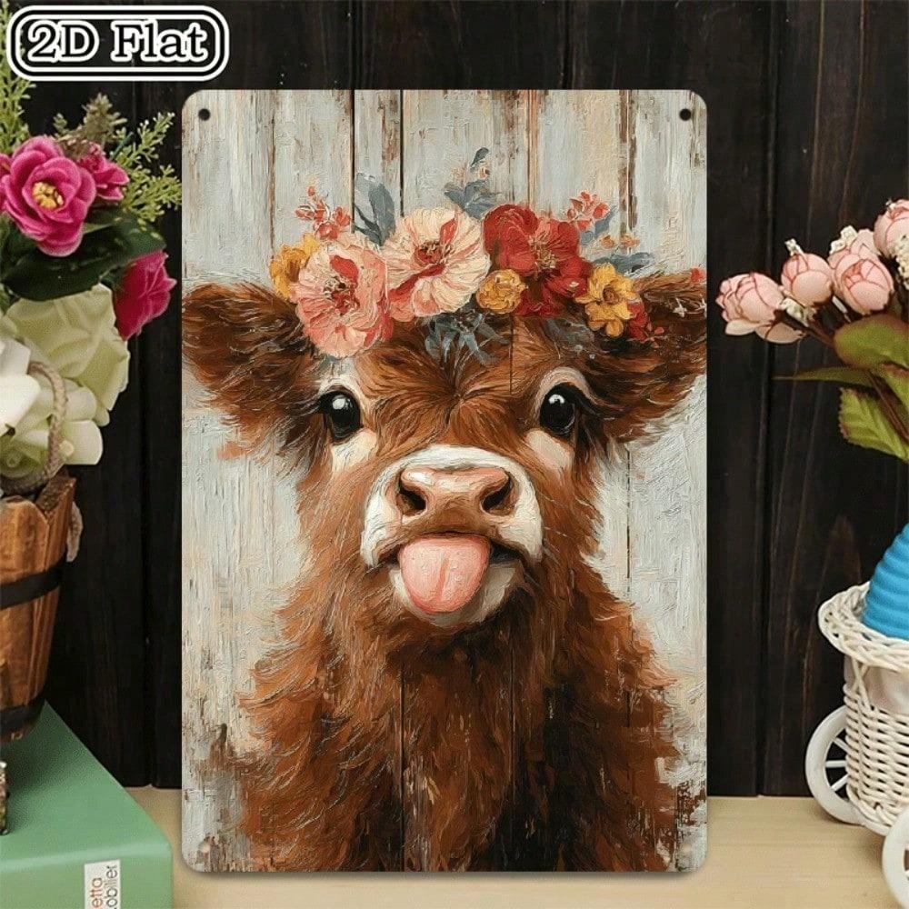Vintage Cattle Ranch Metal Tin Sign 8x12 Inch Rustic Farmhouse Wall Art Country Western Decor Bar Garage Man Cave Outdoor