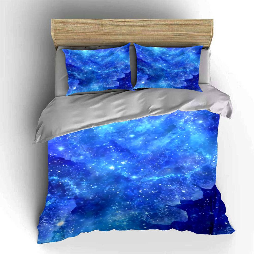 Galaxy Blue Bedding Set Bedding Duvet Cover Set Duvet Cover Pillowcases (1 * Duvet Cover 2 * Pillowcases, without duvet insert)
