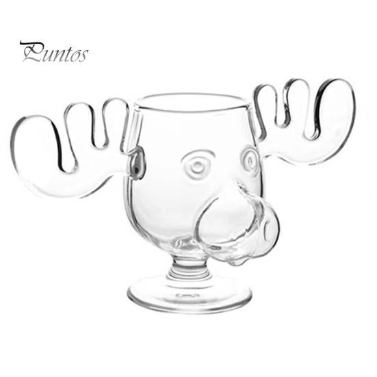 

Кружка с рождественским оленем 240 мл, прозрачная стеклянная чашка в форме лося, рождественские кружки для кинофильмов, подарки для семьи, друзей, принадлежности для питья на вечеринке A