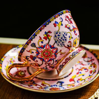 Enamel Ceramic Bone Porcelain Coffee Cup Plate Gift Box Set