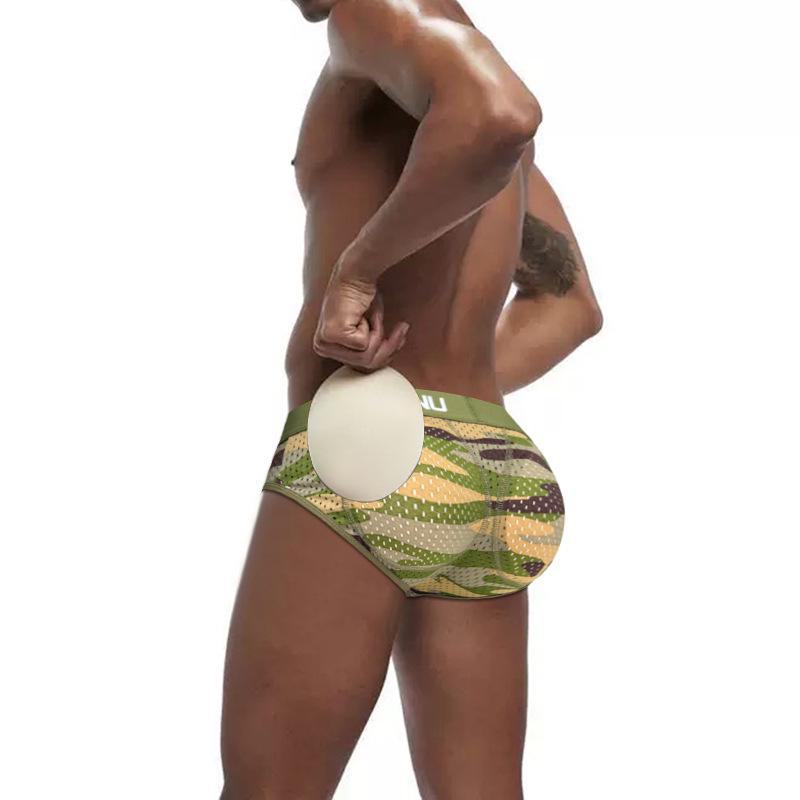 Temu Herren-Hüftlifting-Slip mit herausnehmbarem Cup und verschleißfestem Beindesign (AD730)