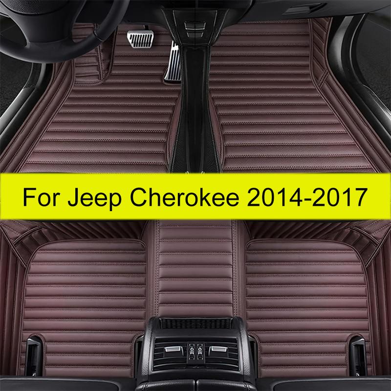 Car Floor Mats For Jeep Cherokee 2014 2015 2016 2017 Auto Foot Pads Automobile Carpet Cover Interior Accessories