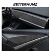 Betterhumz For Tesla Model 3 Y     Car Dashboard Trim Sticker Door Panel Made of Alcantara Tuning Accessories