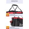 New 30-50cm Fishing Bucket EVA Foldable Carrying Handle Collapsible Live Fish Box with Side Pocket and Zipper for Travel Camping