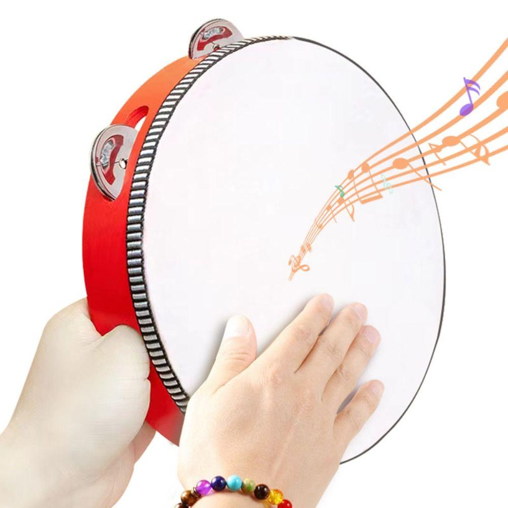 Dancing Toys Tambourine Drum 4/6/7/8/9/10in Percussion Drum  Children Educational