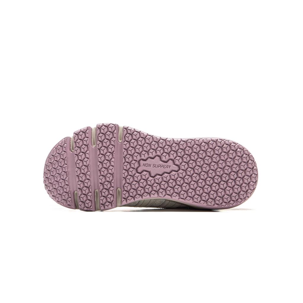 Li Ning Kids Outdoor Synthetic Leather Comfortable Wear-Resistant Shock-Absorbing Low-Top Outdoor Shoes Kids Shoes White Purple YKEU008-14