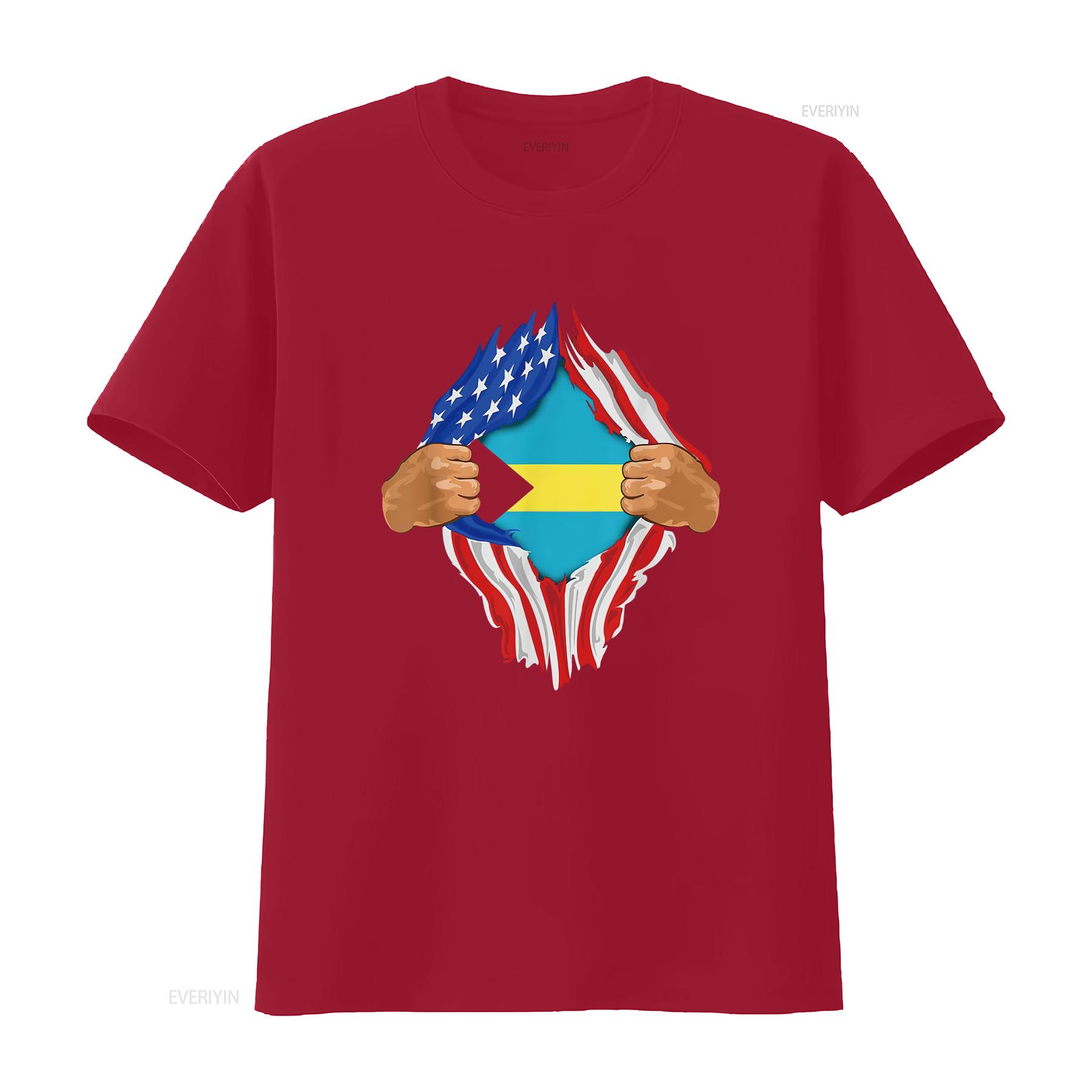 Bahamian Blood Inside Me The Bahamas Flag Cute Womens Tops with Eye catching s for Trendy Look vintage Washed Breathable S