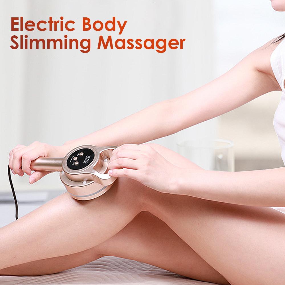 Durable And Safe Electric Meridian Brush Body Slimming Heating Scraping Massage Anti Cellulite Fat Burner Micro-Current Guasha Lymphatic Drainage