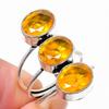 Citrine Gemstone 925 Sterling Silver Jewelry Ring Size 7.5 Z346