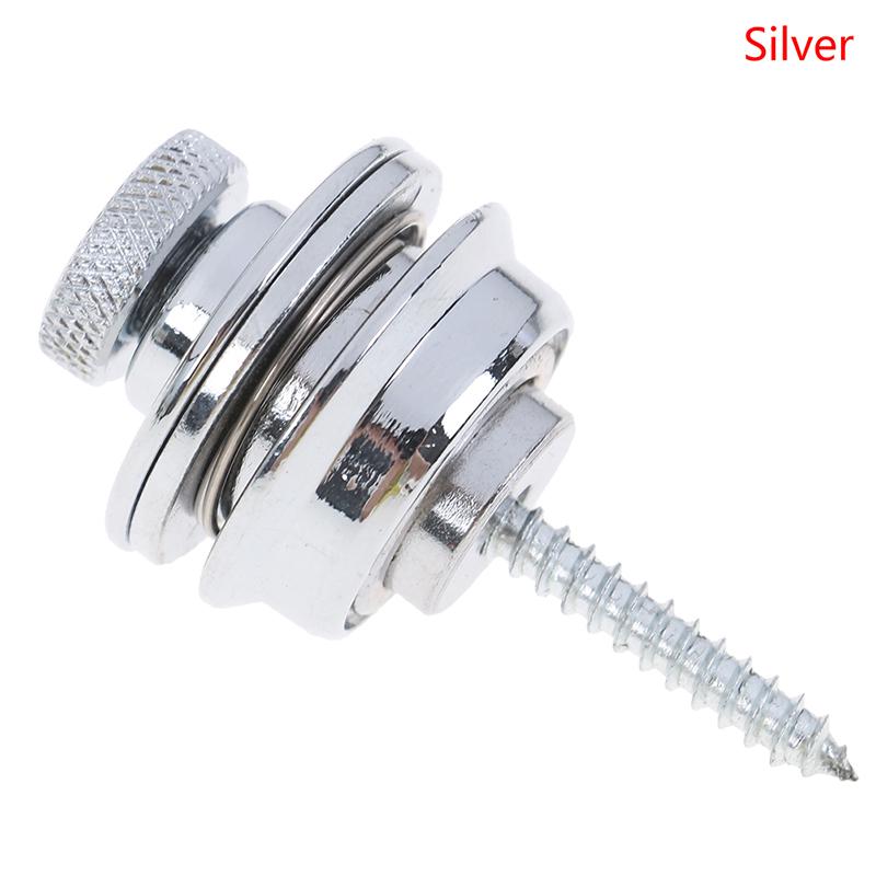 

1 шт. Пуговица-замок для гитарного ремня Аксессуары для акустической, электрогитары, бас-гитары серебряный