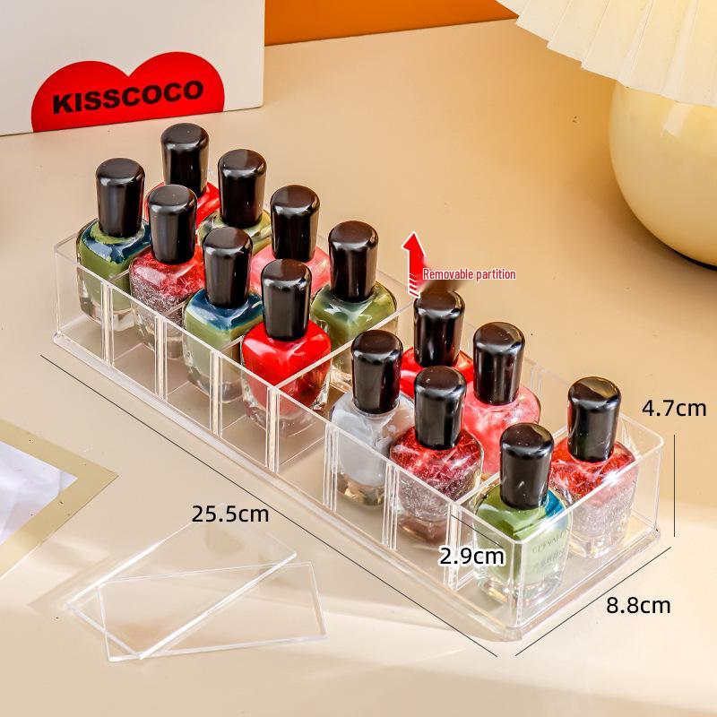 Transparent Dustproof Lipstick & Nail Polish Organizer