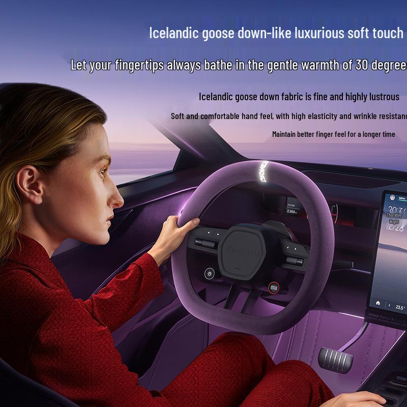 Luxury Steering Wheel Cover for Premium New Energy Vehicles: Compatible with Xiaomi SU7, Nio, Li Auto, AITO, BYD, Geely, and more.
