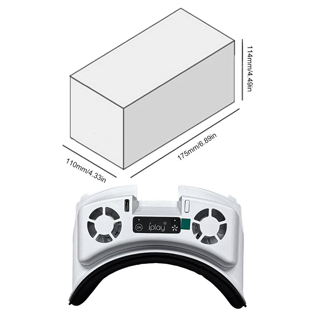 Face Cover with Cooling Fan Facial Interface Radiator Rechargeable Cool Mask with Anti-Leakage Nose Pad for Meta Quest 3