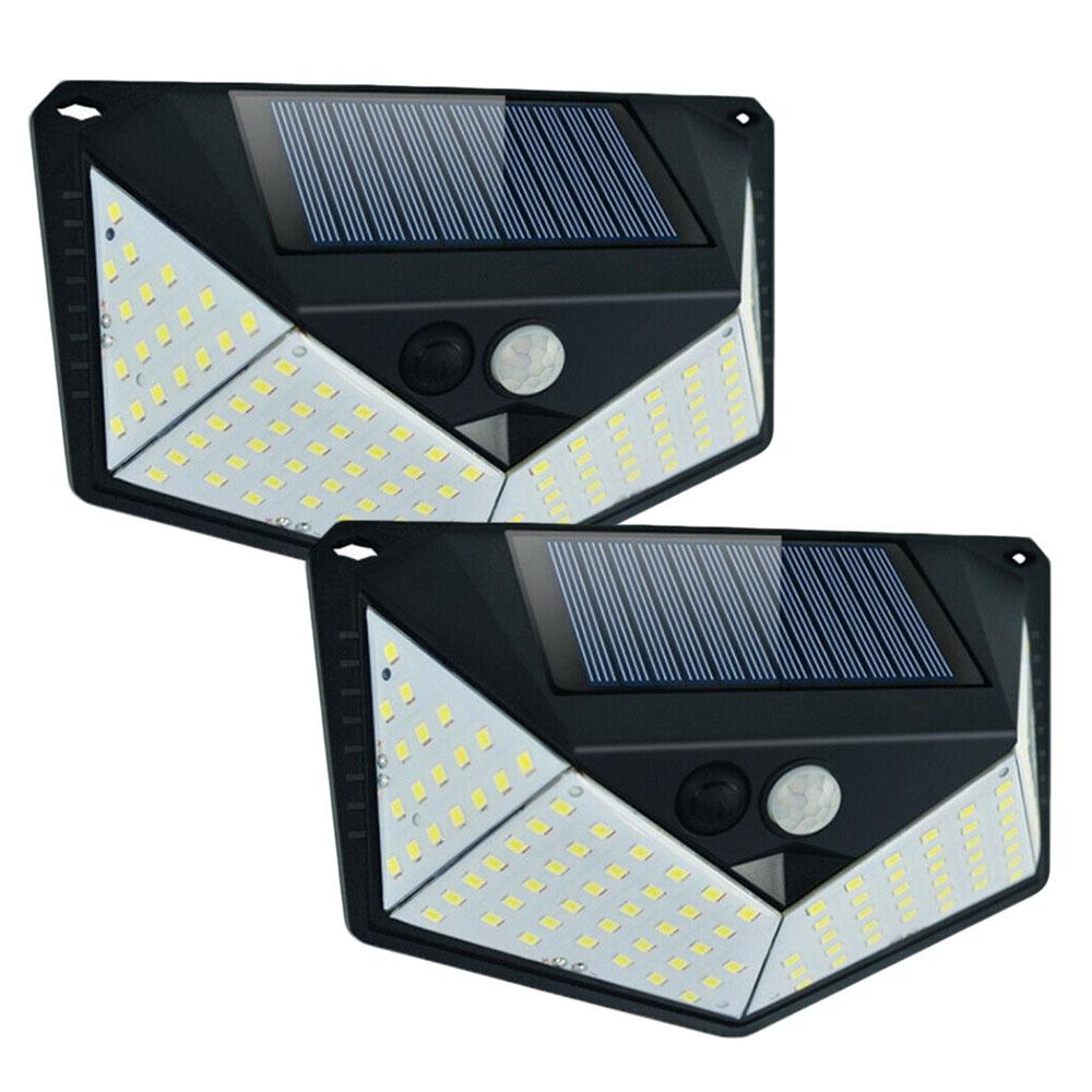 1-4Pcs 100 LED Solar Wall Light Outdoor Solar Lamp PIR Motion Sensor Solar Powered Sunlight Street Lantern for Garden Decoration