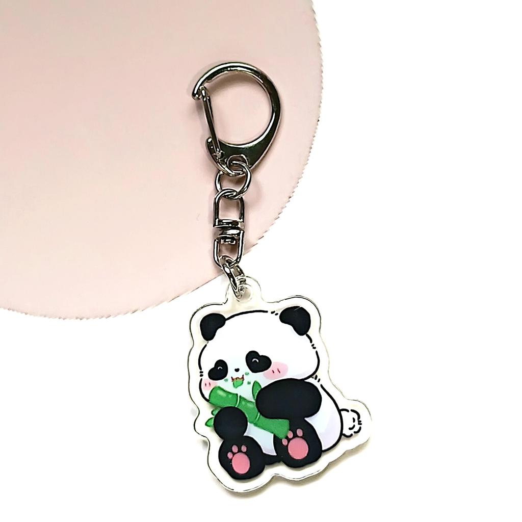 Acrylic Flat 2D Pendant - Multifunctional Hanging Ornament Holiday Car Interior Decoration Keychain Backpack Pendant,Panda Keychain Acrylic Pendant