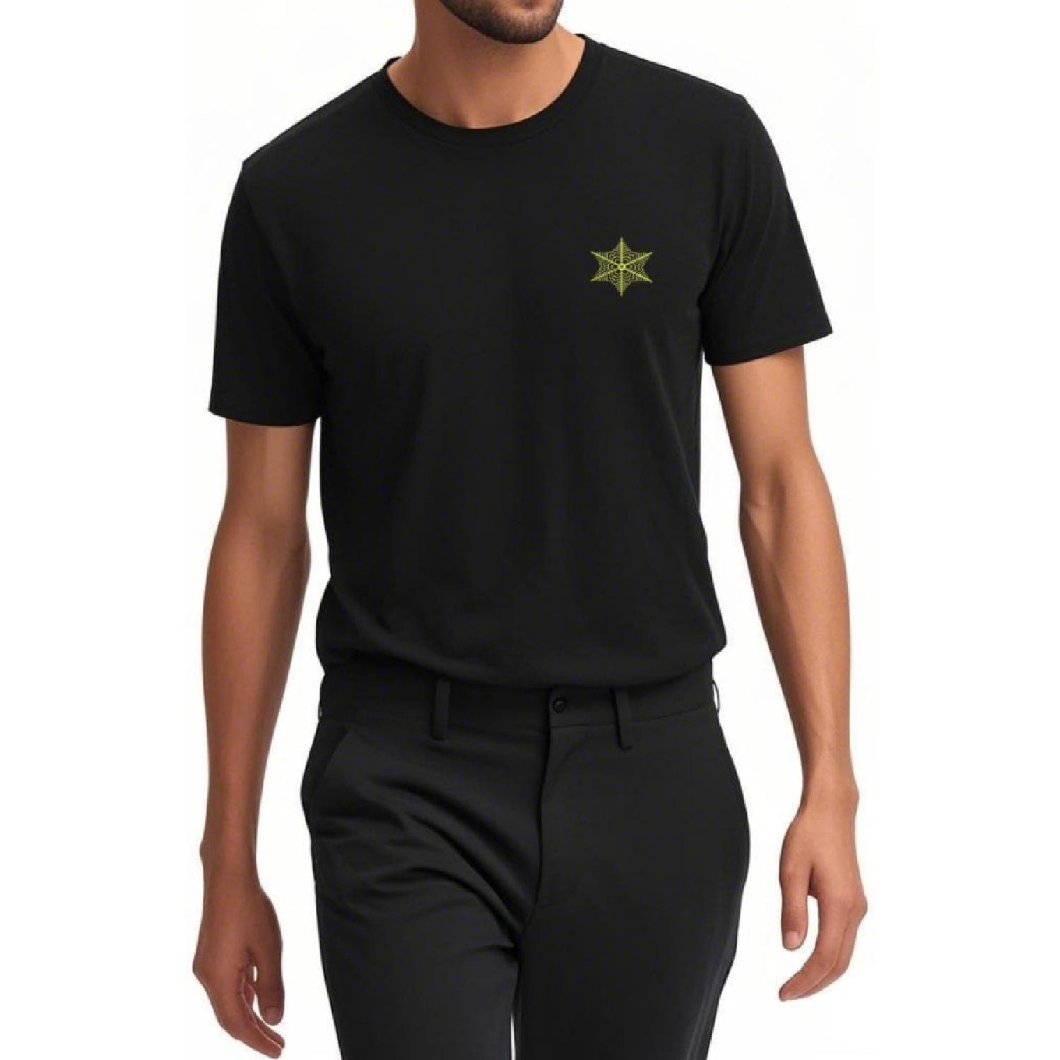 

Men s Classic T Shirts Snow in Yellow Embroidered Short Sleeve Casual T-Shirts for Men XXXXXL чорний