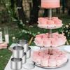 Stainless Steel Round Cake Molds 6-Pack, 7.5cm Mousse Ring Pastry Cutter with Cake Press and Lifter, Baking Ring for Dessert