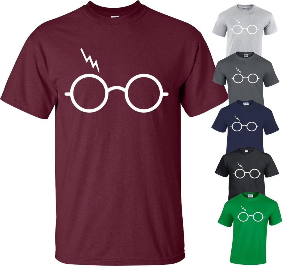 

Lightning Glasses T-shirt Not Leviosa Potter Scar Magic Harry Unisex Pop Top Tee 4XL