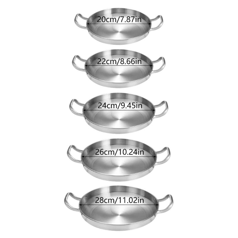 Practical Double Handle Cooking Pans Even Heat Distribution Frying Pans Convenient Pans for Various Cooking Techniques