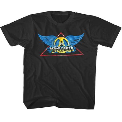 Aerosmith Chrome Winged Logo T Shirt Vintage Rock Band Concert Tour Merch