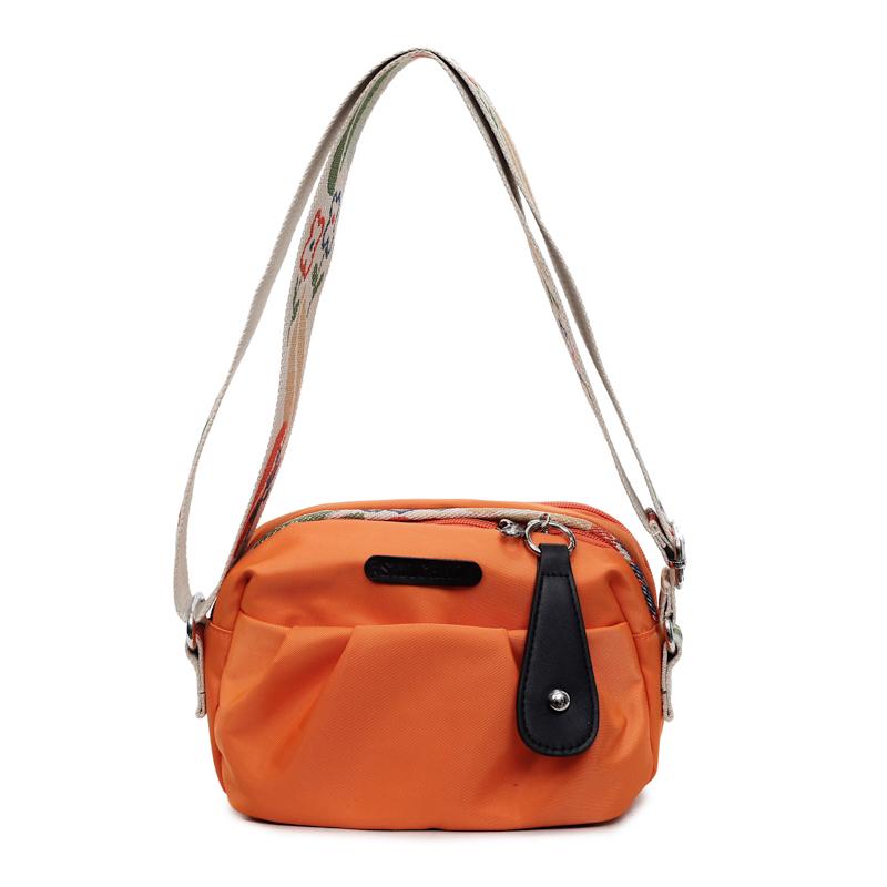 Trendy Multicolor Crossbody Bag Widen Belt Rectangle Single-Shoulder Bag Lightweight Oxford Cloth Tote Bag Daily Casual