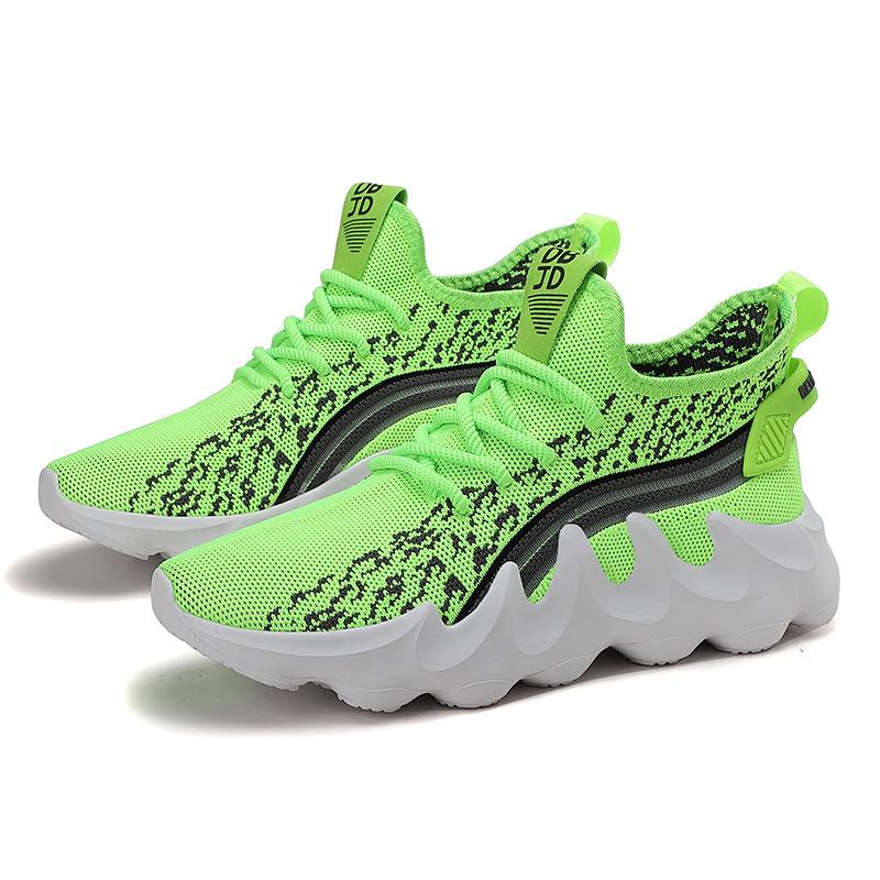 

Spring and autumn platform sneakers lightweight breathable mesh running shoes student sneakers 48 фарби люмінесцентні зелений колір