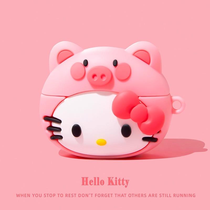 

For Airpods 1 2 3 4 Pro Pro 2 Little Pig KT Silicone Earphone Case Accessories Cover For Airpods 1 or 2