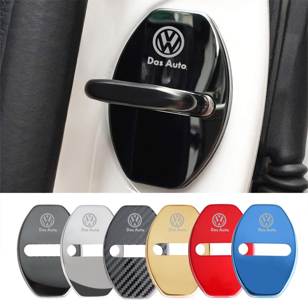 New 2026 Car Styling 3D Car Door Lock Cover Protective Decoration Sticker For Volkswagen GTI Golf Polo Passat VW Tiguan T-ROC Jetta Taigo