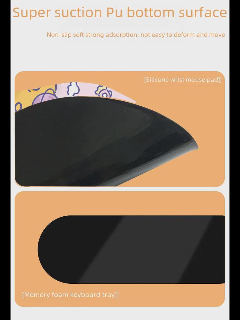 Corgi Puppy Mouse Pad with Wrist Rest for Office and Gaming - Cute Keyboard Hand Support for Small Desks