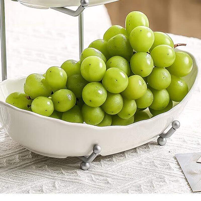ZISIZ Double-Layer Ceramic Fruit Plate