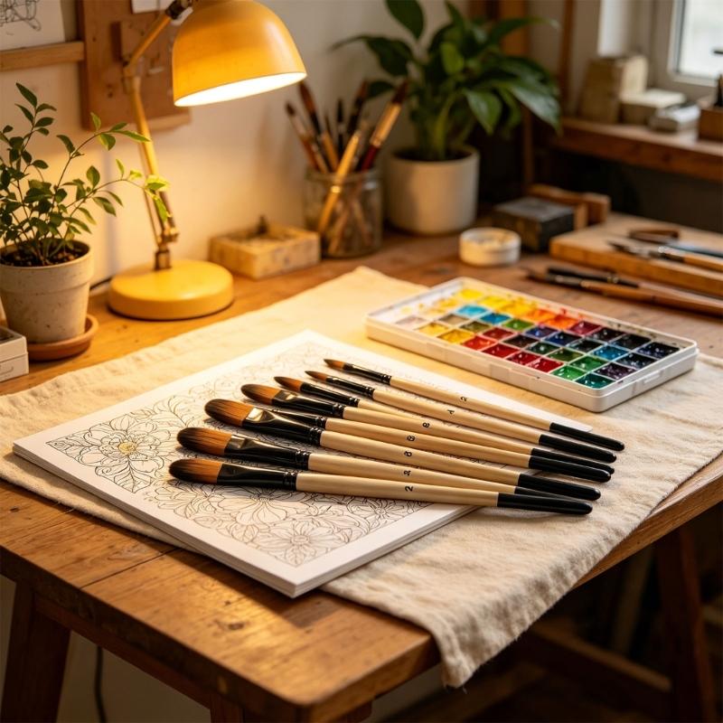 32-teiliges Künstlerpinsel-Set Ergonomischer Holzgriff Nylonborsten Pinsel für Öl-Aquarell-Acryl-Gouache Kunstmalerei
