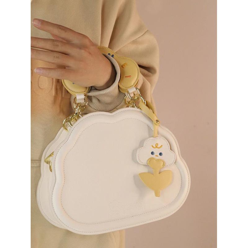 Niche Cream Cloud Bag Female Japanese and Korean Girl Cute Handbag Simple and Versatile Single Shoulder Messenger Female Bag