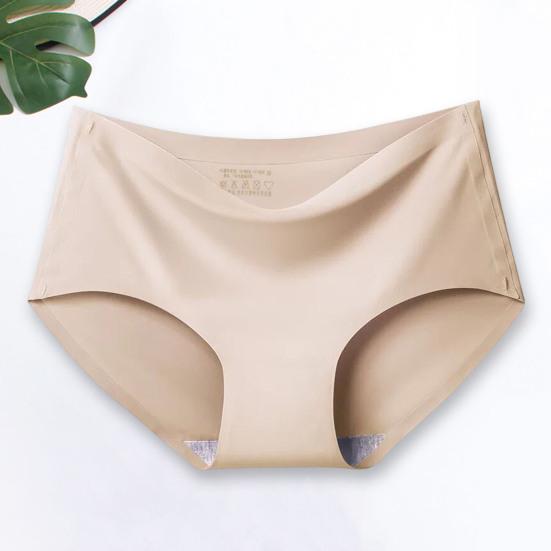 Women Mid-rise Cotton Crotch Briefs Hip Lifting Summer Breathable Comfortable Safe Thin Elastic Ice Silk Seamless Underwear Panties Inside Wear