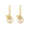 Ginkgo Leaf Zircon Earrings and Pearl Pendant Necklace Set: Luxury High-End Jewelry for Women