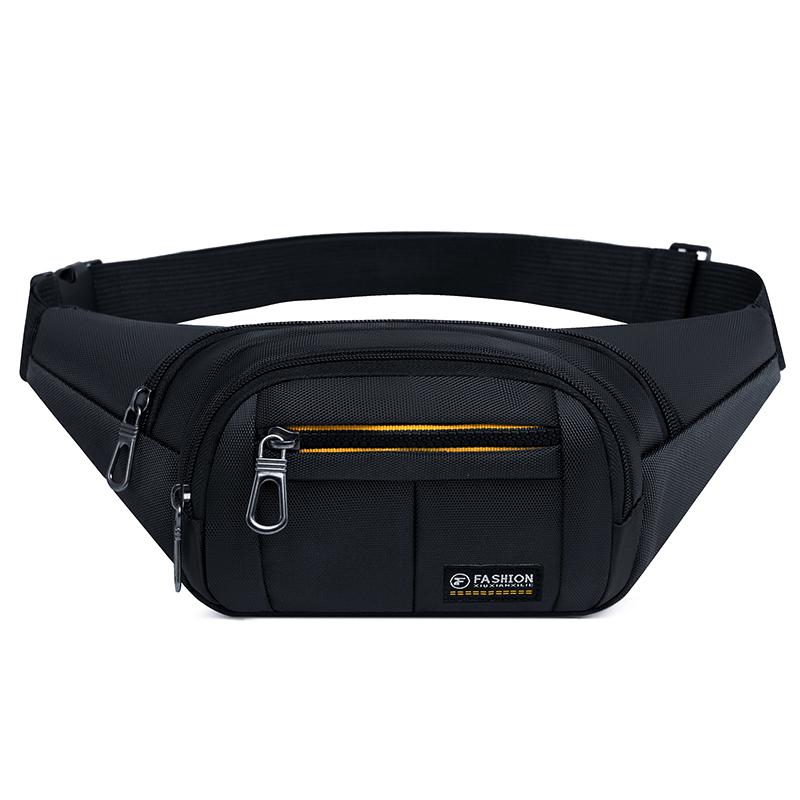 Мужская водонепроницаемая спортивная сумка для отдыха на открытом воздухе, корейский стиль, поясная сумка через плечо, мужской нагрудный пакет с бананом чёрный