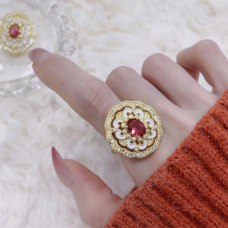 Dazzling Gemstone Three-Piece Set: Earrings, Necklace, and Ring for Elegant Women