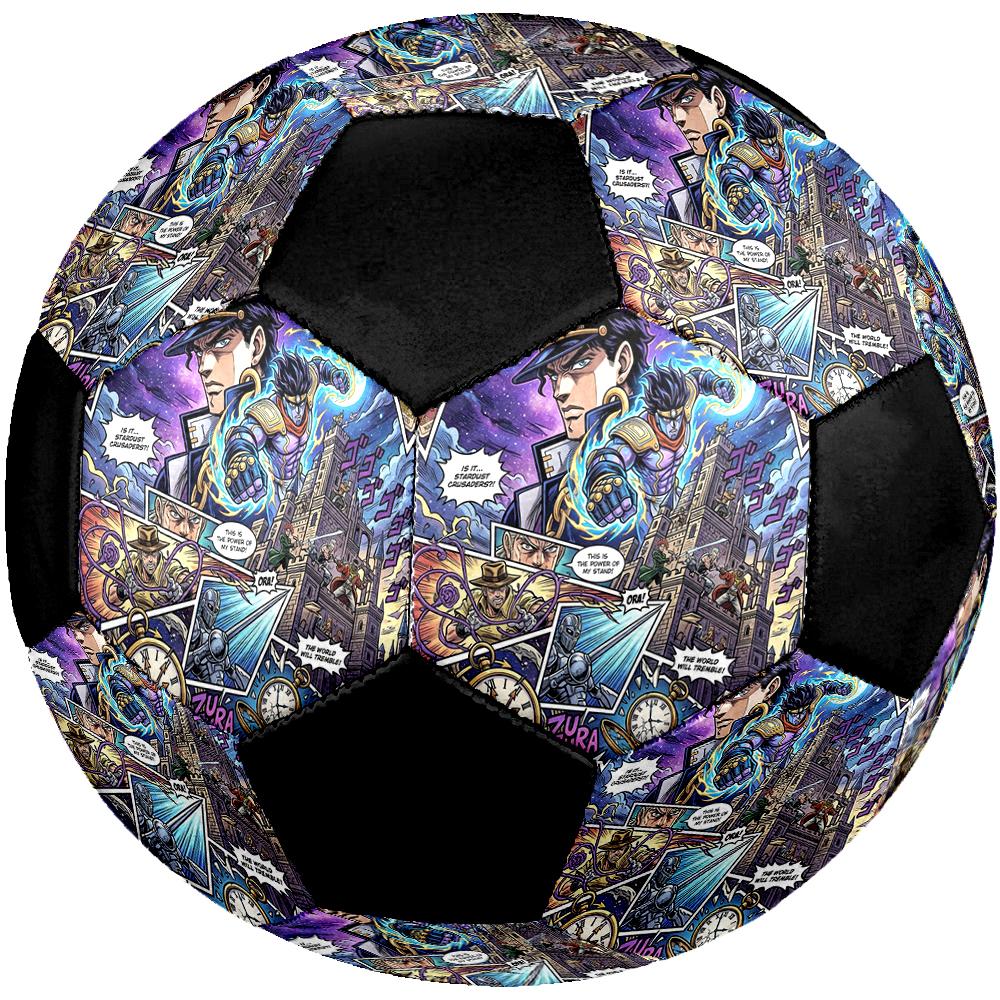 1pc JoJos Bizarre Adventure Football Soccer Ball Size 5 Indoor Soccer Ball Fashion Colorful Backyard Game -Great For Sports Fans Gift HE6