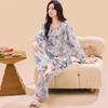 Women's Cotton Silk Chinese-Style Pajamas Set - Breathable, Comfortable, Doll Round Neck, Perfect for Spring and Summer.
