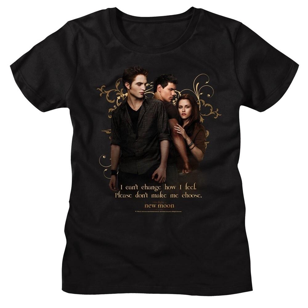 Twilight Movie Saga Women039;s T Shirt NEW MOON POSTER New Black Cotton SM2XL Unisex T-Shirt XL