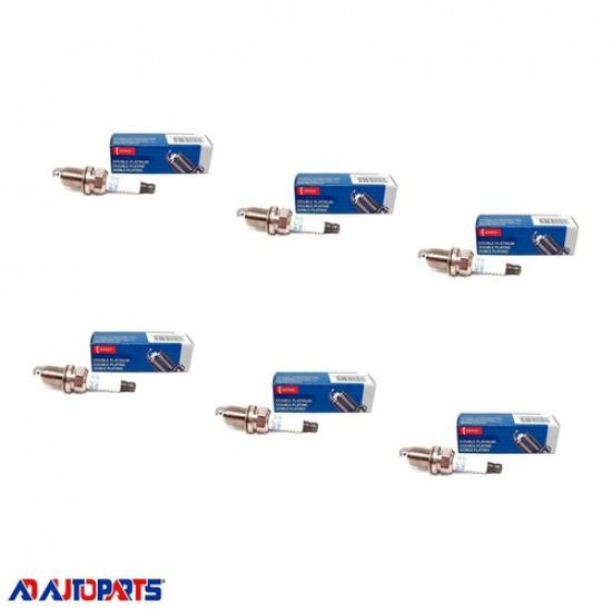 Set of 6 3004 P16R Double Platinum Spark Plug GAS, CARB