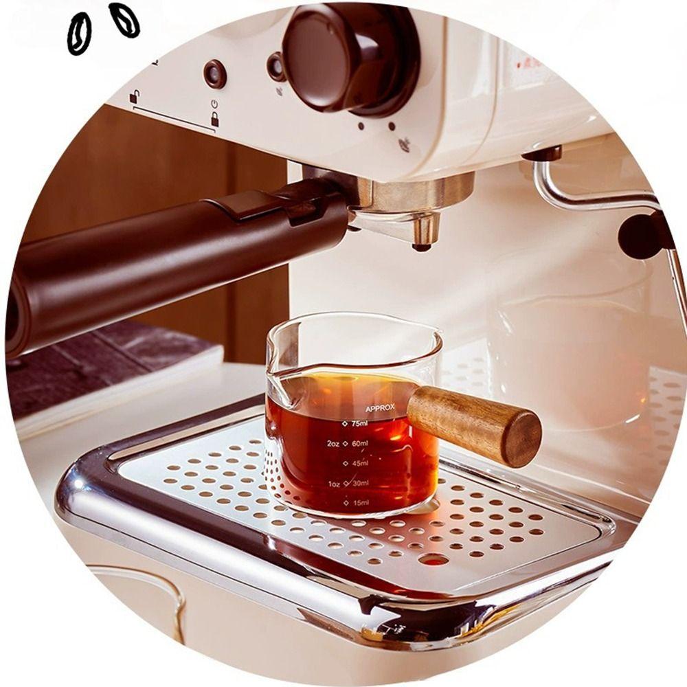 Clear Double Spout Measuring Cup 75ML Glass Espresso Cups Durable Triple Pitcher Milk Cup  Tea