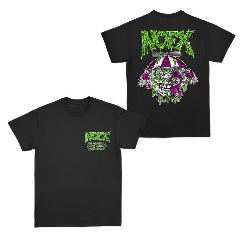2025 Neues NOFX Punk Band Album Rock Roter Hai Hase Amerikanisches Lockeres Herren- und Damen Kurzarm T-Shirt
