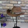 Tibetan retro calf head belt top hat outdoor travel men and women sunshade sunscreen big brim cool hat western cowboy hat