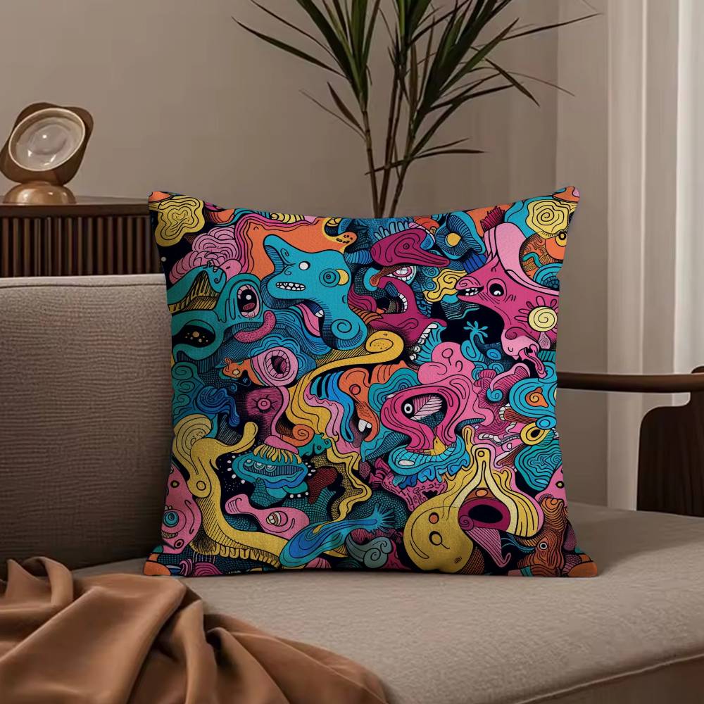 Cute graffiti Pillow Case null