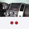 Red Carbon Fiber Volume Adjustment Knob Trim Sticker For Nissan Frontier 2009-17