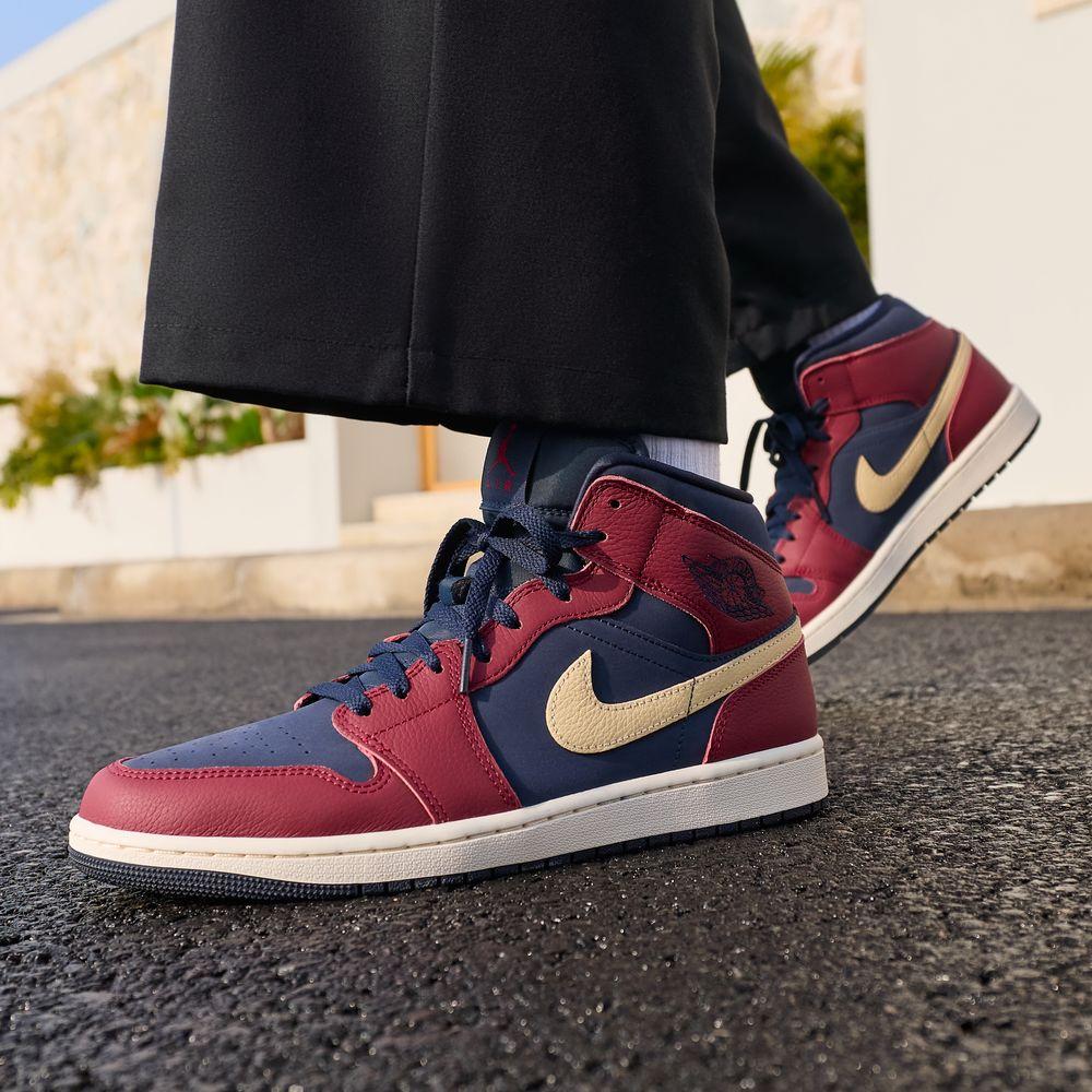 Air Jordan 1 Mid SE Team Red Obsidian 42