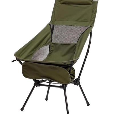 ZISIZ Tragbarer Klapp-Outdoor-Campingstuhl mit hoher Rückenlehne