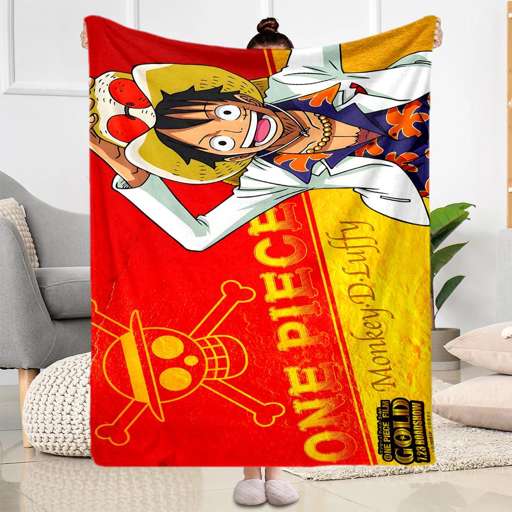Wanted: Monkey D. Luffy Blanket Ultra-Soft Suitable for Office Chair Livingroom Picnics All-Season Use Stylish Decor