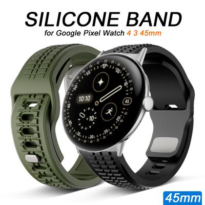 Herren Silikonband für Google Pixel Watch 4 3 45mm Armband Outdoor Sportarmband für GOOGLE PIXEL WATCH 3 4 45MM Uhrenband